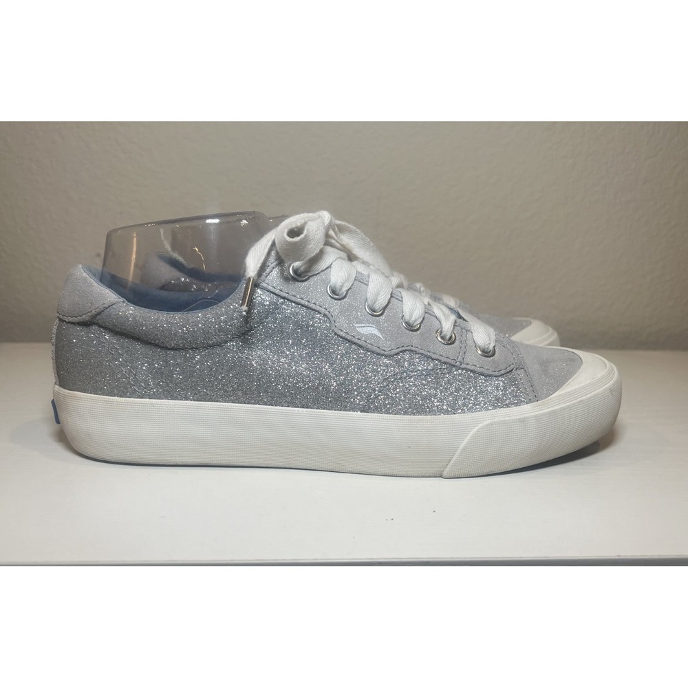 Keds X Kate Spade Women's Size‎ 9.5 Shoes Silver Glitter Casual Sneakers WH65851
